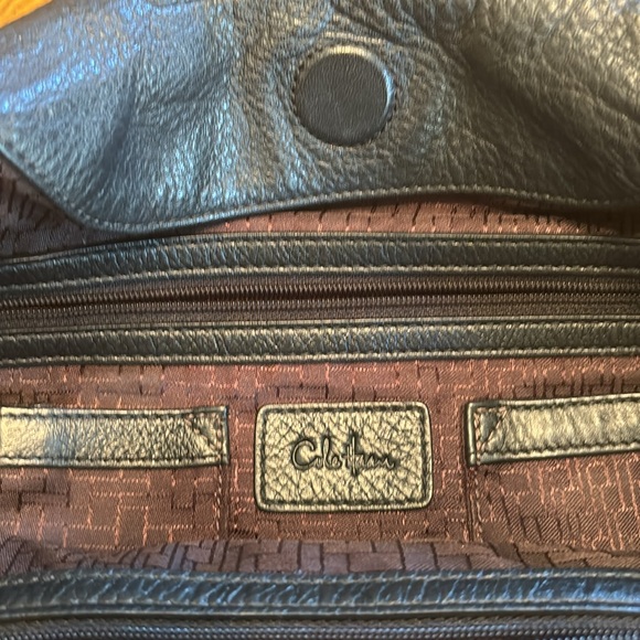 Black leather Cole Haan boho bag - Picture 3 of 4